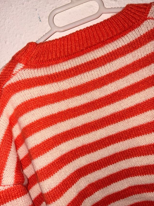 Jersey rayas naranja y blanco