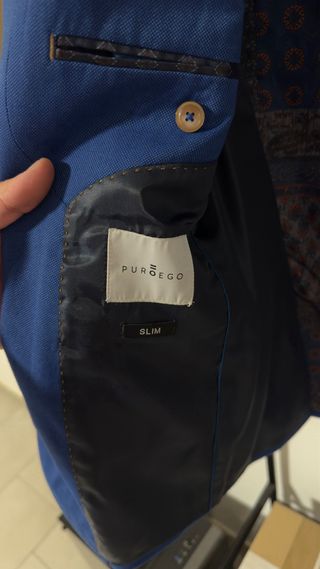 Americana Puroego Slim Talla S Azul
