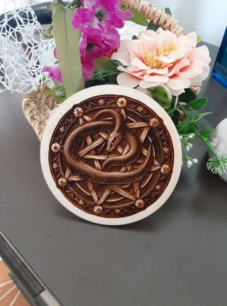 Cerchio 8 Sabba con serpe in rilievo, NUOVO