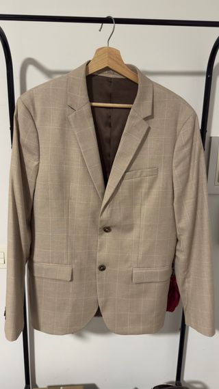 Americana Mango Talla M Cuadros