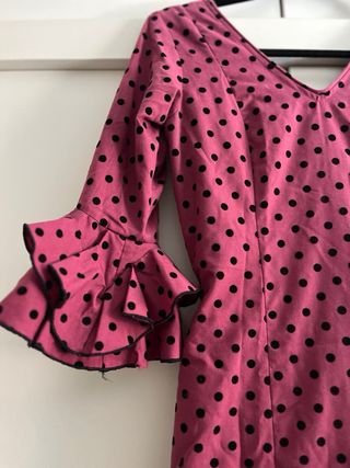 Traje de flamenca volantes lunares