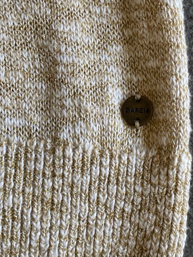 Suéter Garcia Beige Hilo Metalizado 