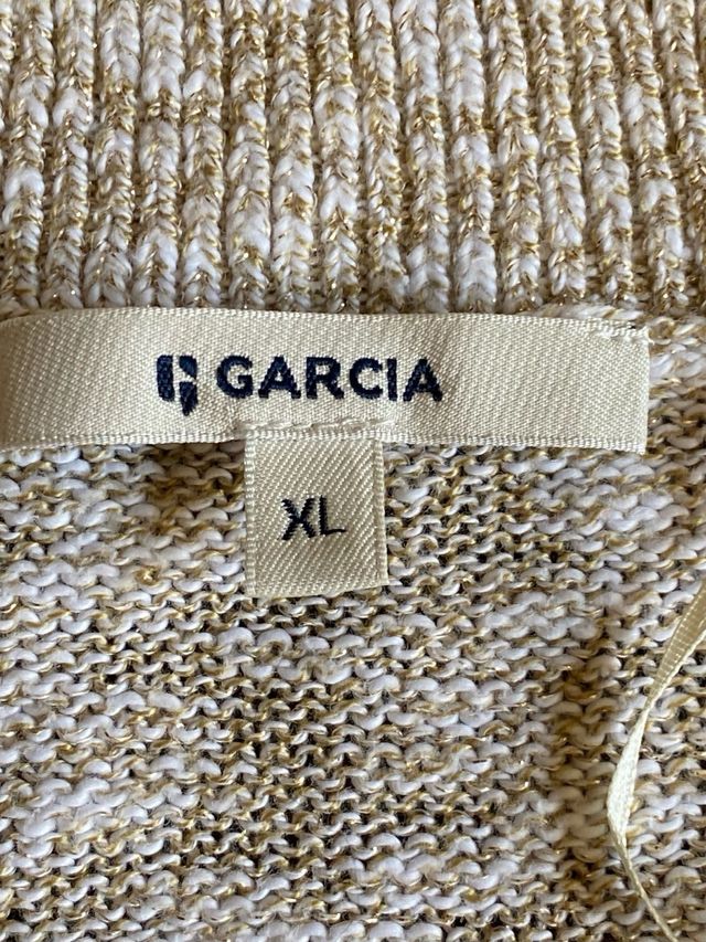 Suéter Garcia Beige Hilo Metalizado 