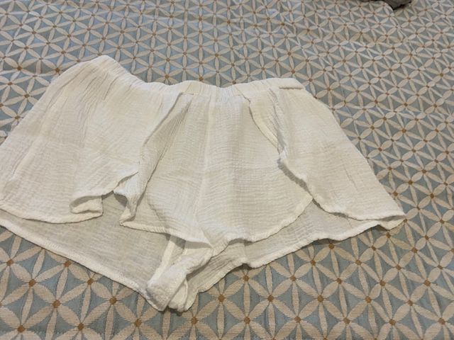 Shorts blancos de algodón talla M