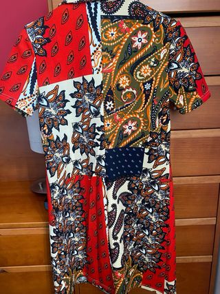 Vestido Zara Patchwork Estampado