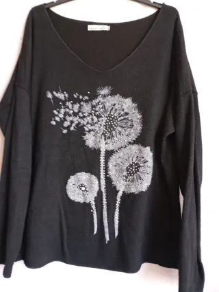 Jersey mujer punto negro