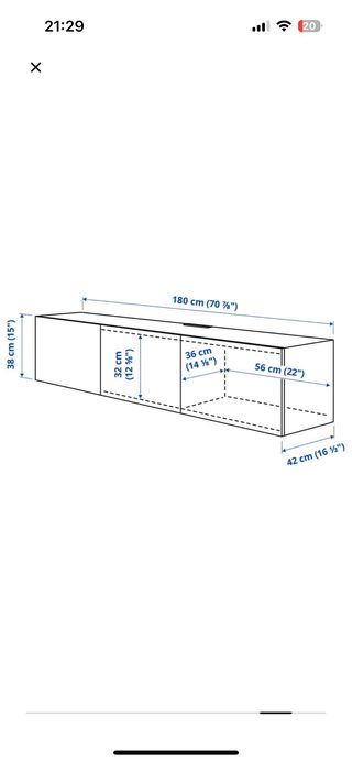 Mueble TV madera y blanco