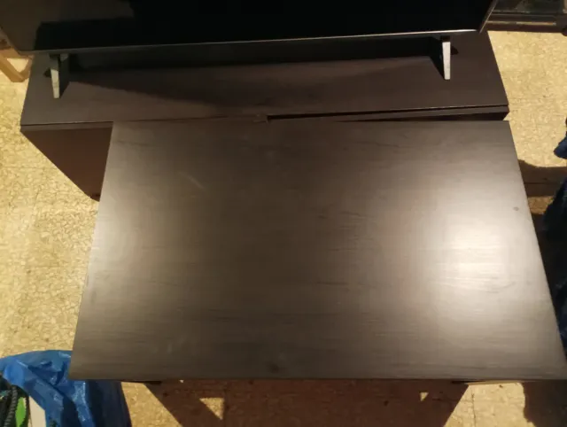 Mesa centro + mueble TV madera y cristal