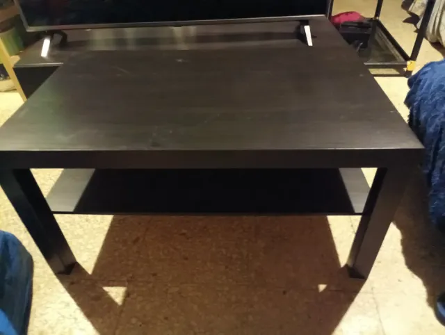 Mesa centro + mueble TV madera y cristal