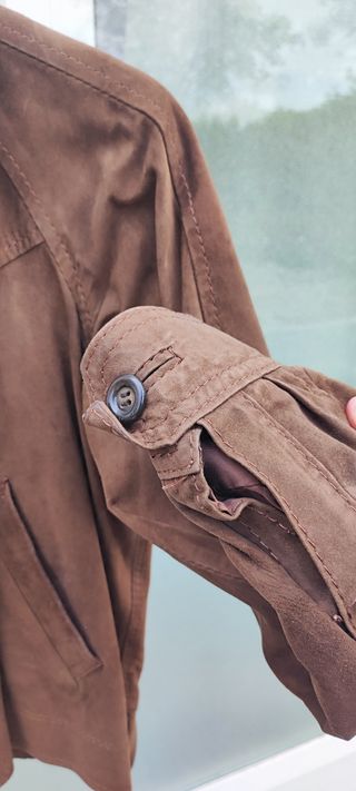 Chaqueta de ante marrón