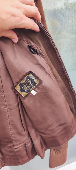 Chaqueta de ante marrón