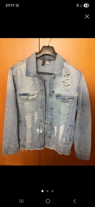 Chaqueta tejana Divided desgastada
