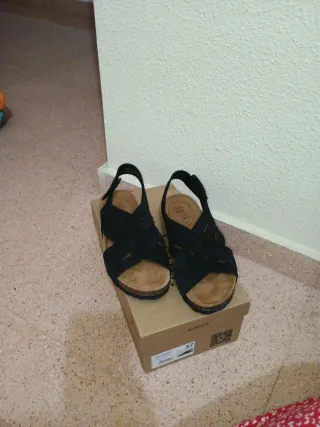 Sandalias Yokono Negras Mujer