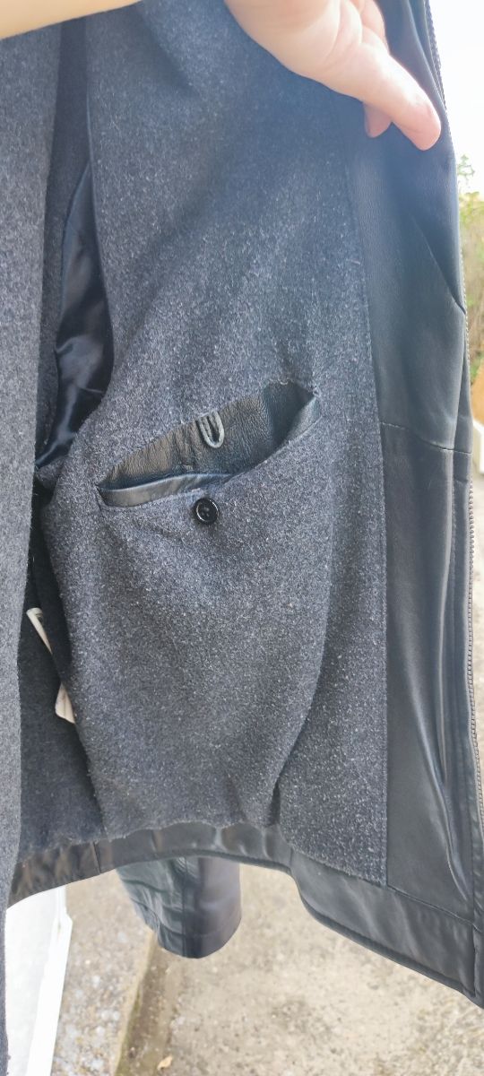 Chaqueta de cuero negra Springfield