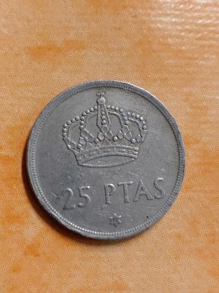 Moneda 25 Pesetas 1975 Juan Carlos I Rey
