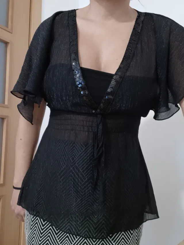 Blusa fiesta negra