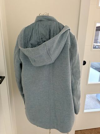 Abrigo paño lana azul