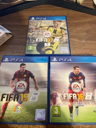 Lote FIFA 15, 16 y 17 PS4