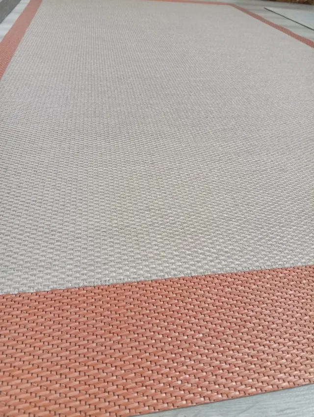 Tappeto vinilico Teplon beige e arancione