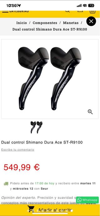 Manetas Dura Ace 9100 Nuevas