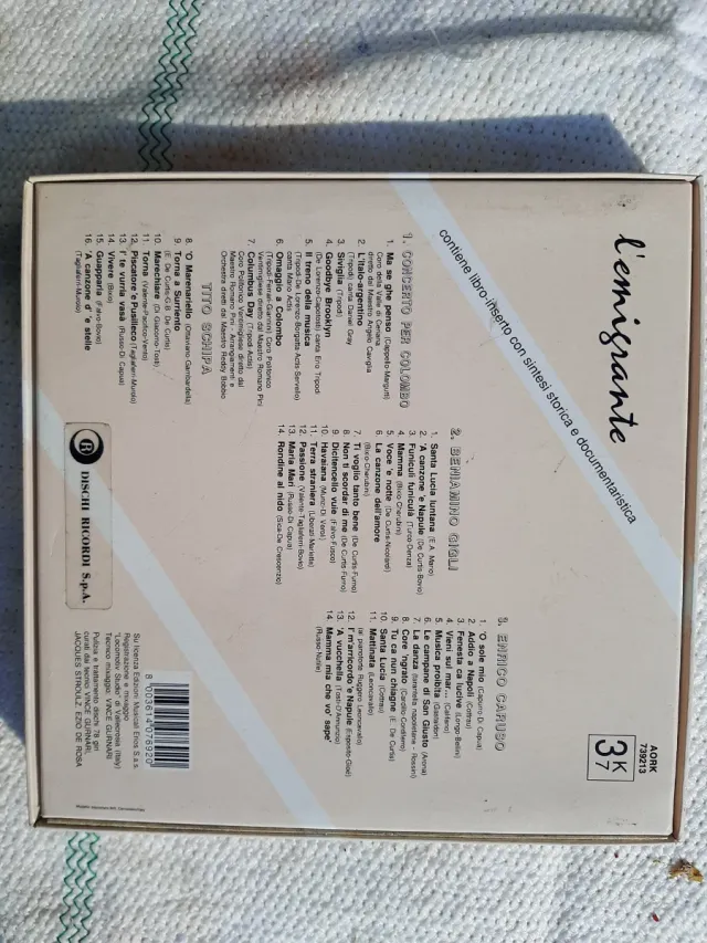 Cofanetto musicassette L'emigrante