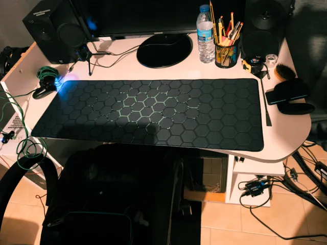 Alfombrilla Gaming XL 80x30cm impresiones Verdes