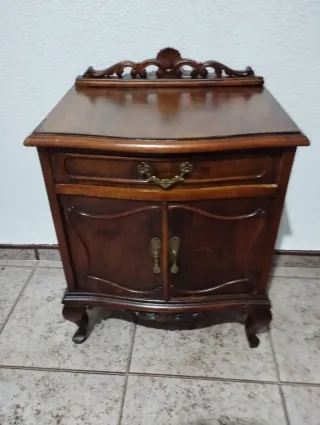 Mesita de noche vintage madera