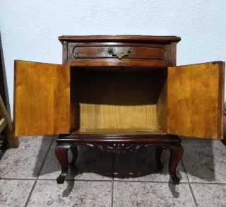 Mesita de noche vintage madera