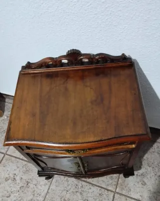 Mesita de noche vintage madera
