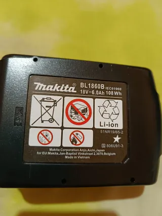 2 Baterías Makita 18V 5.0Ah Li-ion