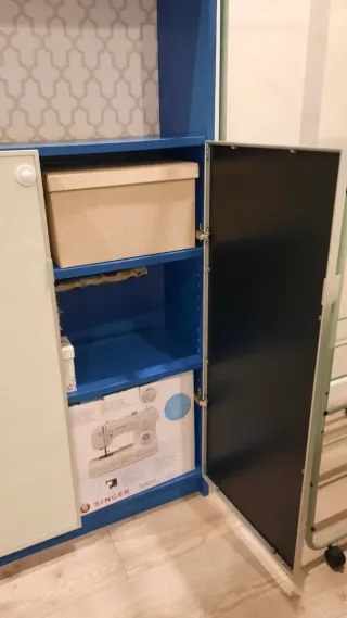 Estantería Billy Ikea Azul con Puertas