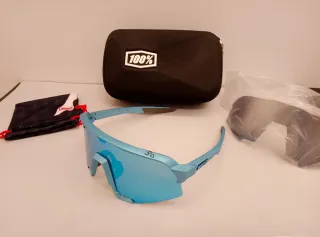 Occhiali da ciclismo 100% azzurri nuovi