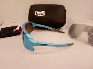 Occhiali da ciclismo 100% azzurri nuovi