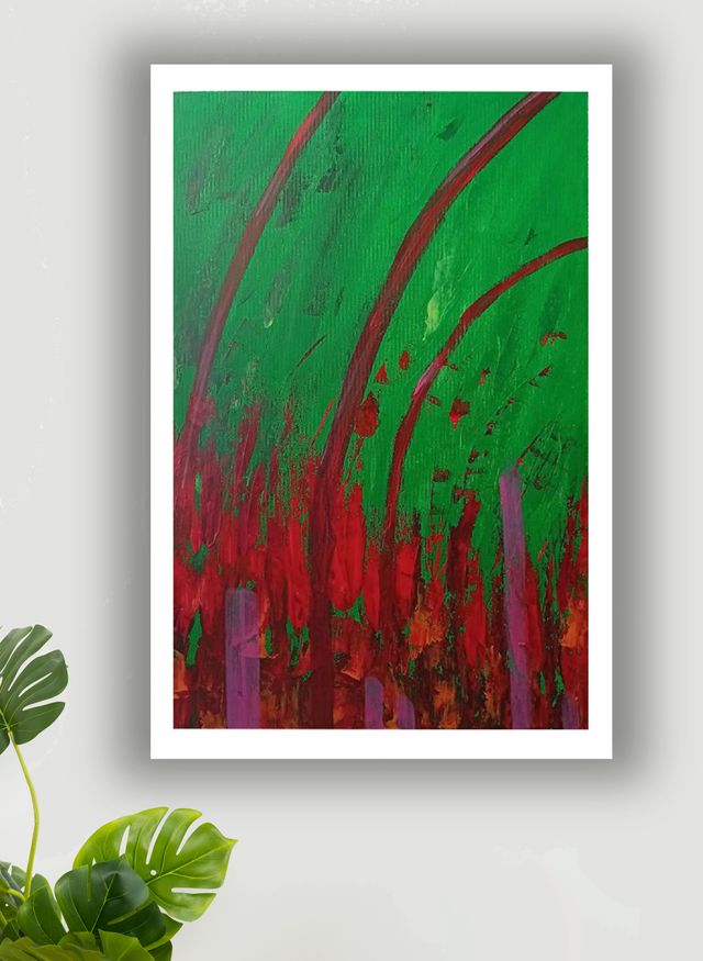 Cuadro abstracto pintura acrílica