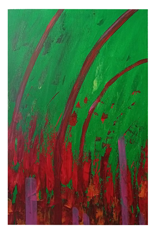 Cuadro abstracto pintura acrílica