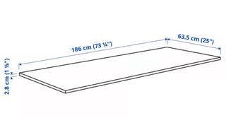 Encimera IKEA Ekbacken Cemento Claro 186cm