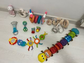 Lote Juguetes Bebé Peluche y Sonajero