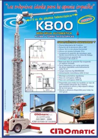 Grúa de alquiler sin proyecto