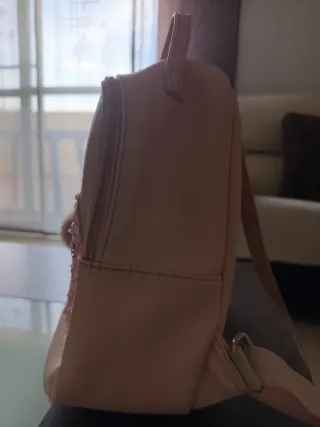Mochila infantil lentejuelas rosa