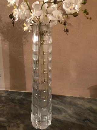 Vaso vintage cristallo trasparente