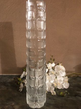 Vaso vintage cristallo trasparente