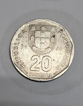 Moneda 20 Escudos Portugal 1986