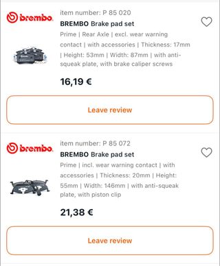 Pastillas Freno Brembo SEAT Leon