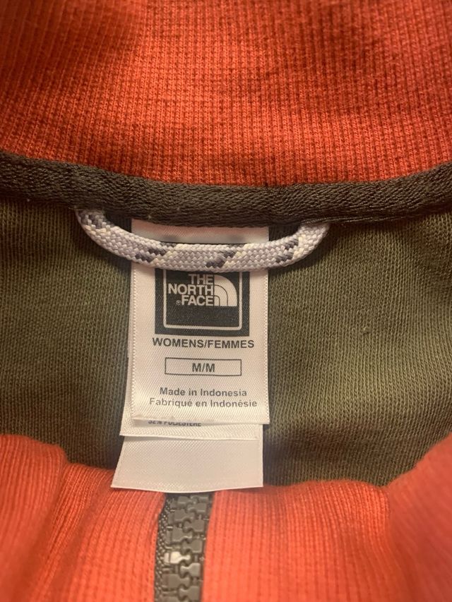 Felpa The North Face verde e rosa