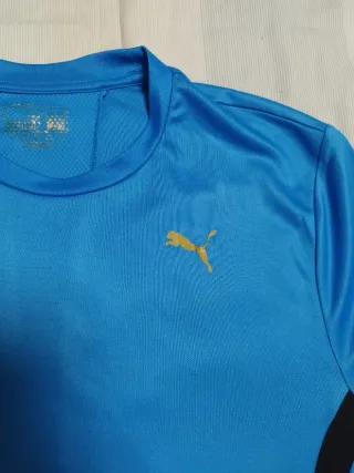 Camiseta Puma Azul y Dorada