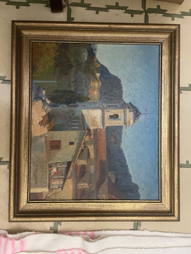 Cuadro Óleo Iglesia Campanario
F. Climent Mata