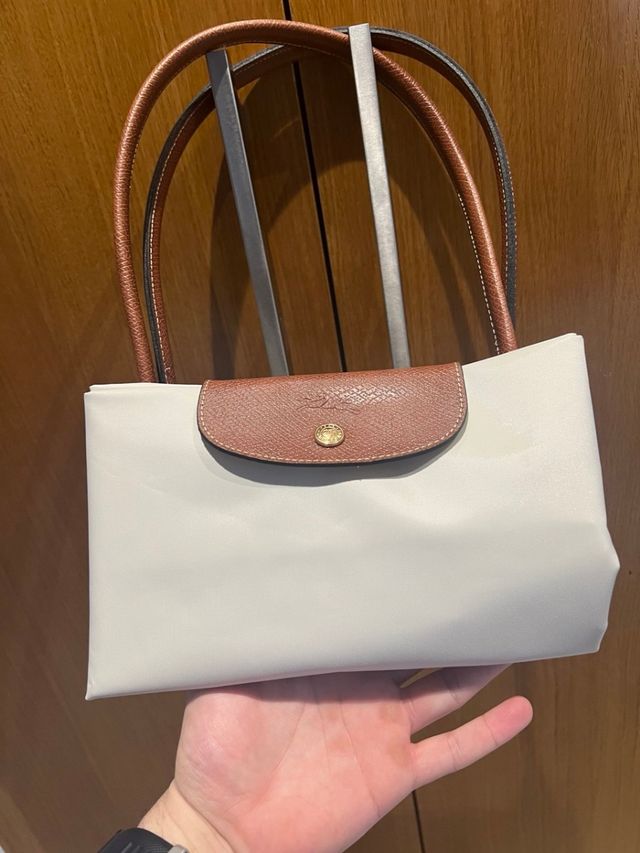 Bolso Longchamp Blanco y Marrón