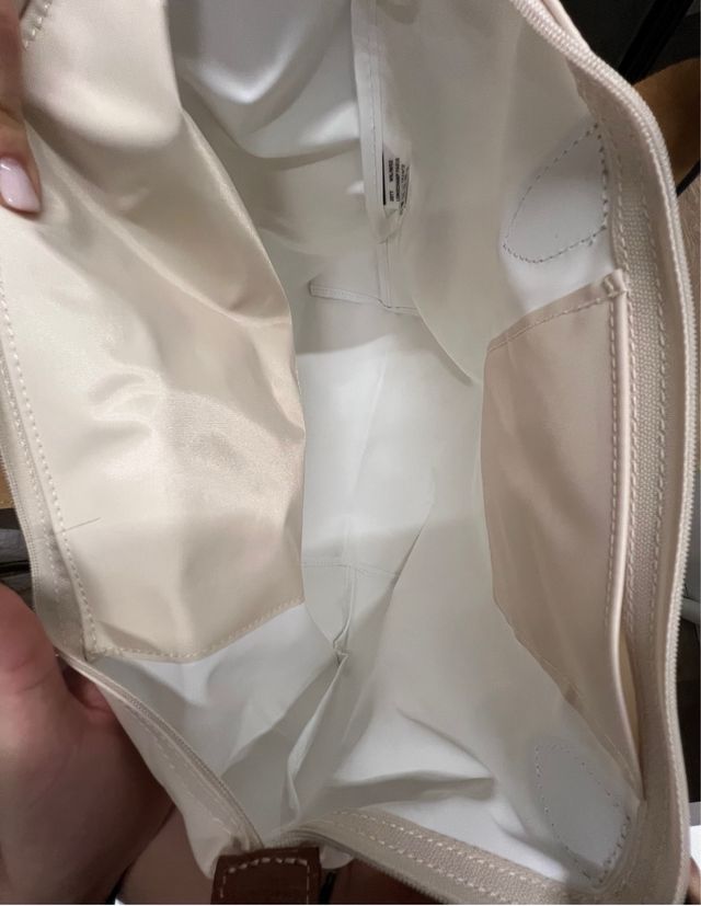 Bolso Longchamp Blanco y Marrón