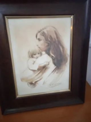 Cuadro mujer con niño