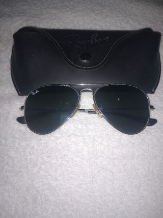 Gafas de sol Ray-Ban Aviator Plata Made en italy
